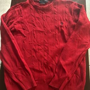 U.S. Polo Assn. Red Crewneck Sweater